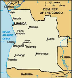 Map of Angola