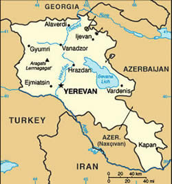 Map of Armenia