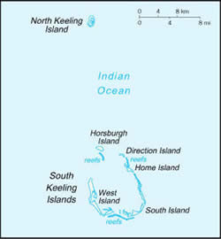 Map of Cocos (Keeling) Islands