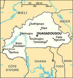Map of Burkina Faso