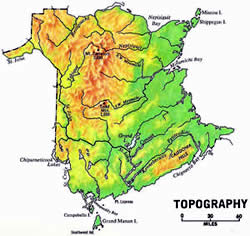 Map of New Brunswick