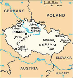 Map of Czech Republic