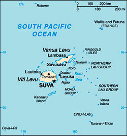 Map of Fiji