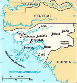 Map of Guinea-Bissau
