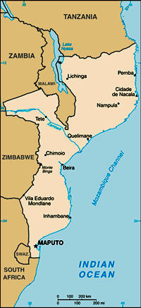 Map of Mozambique