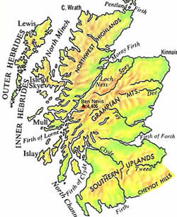 Map of Scotland