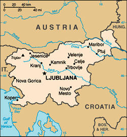 Map of Slovenia