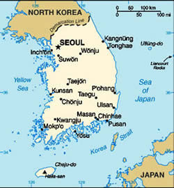 Map of South Korea