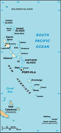 Map of Vanuatu