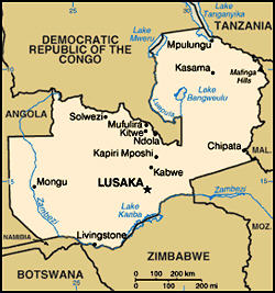 Map of Zambia