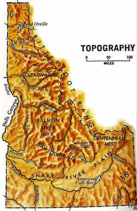 Map of Idaho
